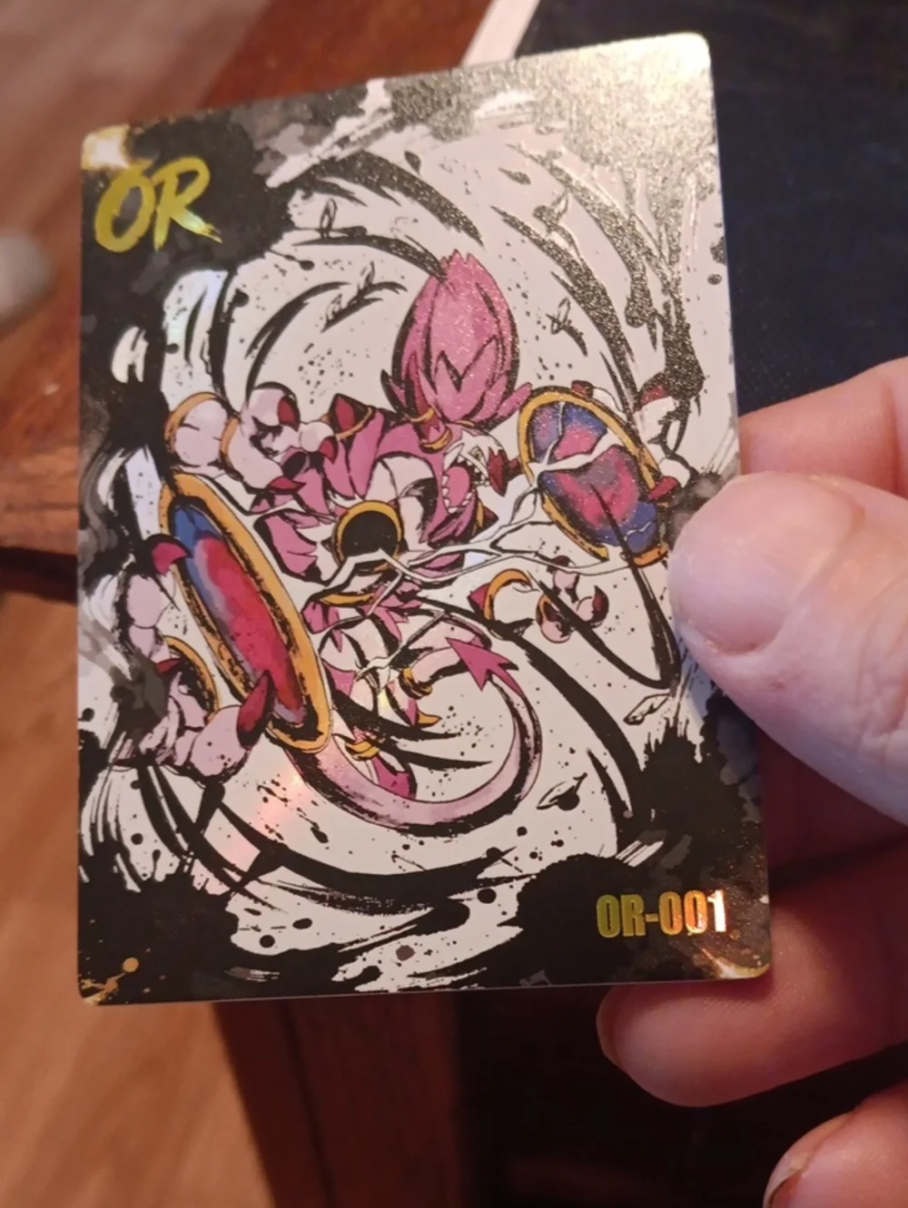 Pink and Gold Illustrated Trading Card - OR-001